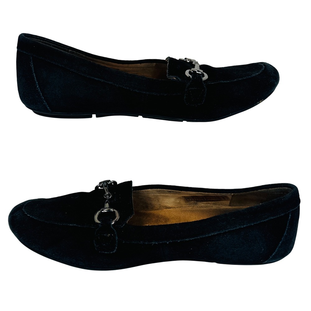 Vionic Bibiana Black Suede Horsebit Loafers Women's‎ 9 Comfort Orthotic Flats - Picture 5 of 10